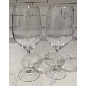 LENOX TUSCANY WHITE WINE GLASS 21 OZ SET OF 2 NON-LEAD CRYSTAL 9 1/2 Inches Tall